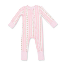Load image into Gallery viewer, Antoinette Stripe 2-Way Zipper Romper
