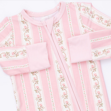Load image into Gallery viewer, Antoinette Stripe 2-Way Zipper Romper
