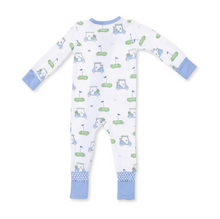 Load image into Gallery viewer, Golf Carts Blue 2-Way Zipper Romper
