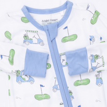 Load image into Gallery viewer, Golf Carts Blue 2-Way Zipper Romper
