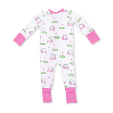 Load image into Gallery viewer, Golf Carts Pink 2-Way Zipper Romper

