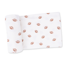 Load image into Gallery viewer, Mini Footballs Swaddle Blanket
