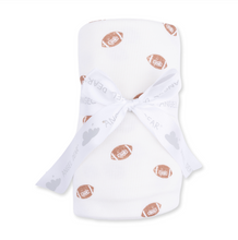 Load image into Gallery viewer, Mini Footballs Swaddle Blanket
