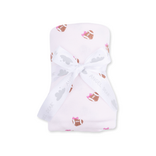 Load image into Gallery viewer, Mini Football Hearts Swaddle Blanket
