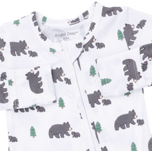 Load image into Gallery viewer, Black Bears Two-Way Zip Footie
