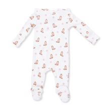 Load image into Gallery viewer, Mini Cowgirl Boots Ruffle Two-Way Zip Footie
