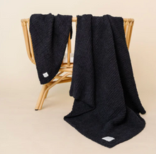 Load image into Gallery viewer, Charcoal Chenille Blanket
