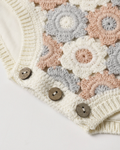 Load image into Gallery viewer, Crochet Romper - Blue, Light Pink, Ivory
