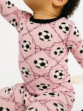 Load image into Gallery viewer, Pink Soccer Season PJ Set

