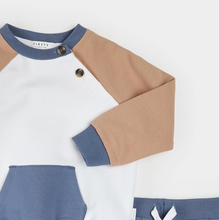 Load image into Gallery viewer, Mocha/Indigo Colorblock Jog Set
