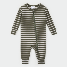 Load image into Gallery viewer, Farm Green Stripe Modal Rib Coverall
