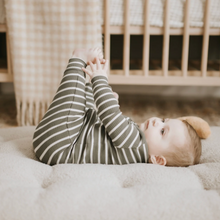 Load image into Gallery viewer, Farm Green Stripe Modal Rib Coverall
