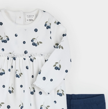Load image into Gallery viewer, Blueberries Rib Dress 2pc Set
