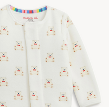 Load image into Gallery viewer, Teddy Bows Velour Magnetic Footie
