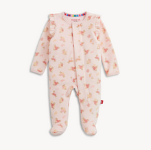 Load image into Gallery viewer, Fall Floral Velour Magnetic Footie
