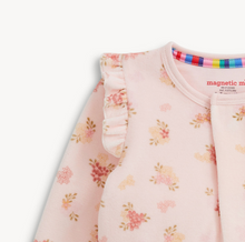 Load image into Gallery viewer, Fall Floral Velour Magnetic Footie
