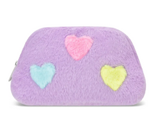 Load image into Gallery viewer, Hearts Color Block Oval Cosmetic Bag
