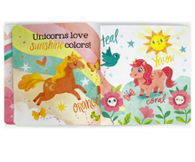 Load image into Gallery viewer, Unicorns Love Colors Teether Book
