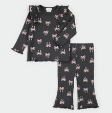 Load image into Gallery viewer, Charcoal Floral 2pc Set
