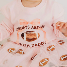 Load image into Gallery viewer, Pink Football With Dad Bubble Romper

