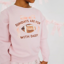 Load image into Gallery viewer, Pink Football With Dad Crewneck
