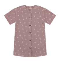 Load image into Gallery viewer, Dusty Mauve Heart Denim Dress
