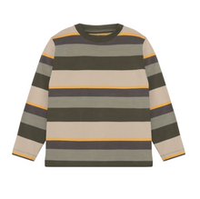 Load image into Gallery viewer, Olive Mix Stripes Long Sleeve
