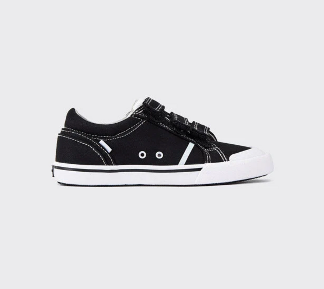 Black Velcro Canvas Sneaker