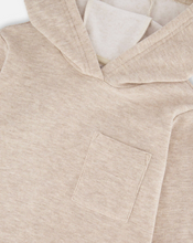 Load image into Gallery viewer, Brushed Jersey Hooded T-Shirt In Oatmeal
