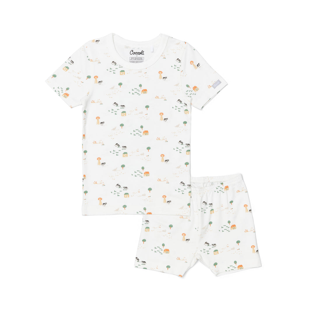 Farm Scene Shortie PJ Set