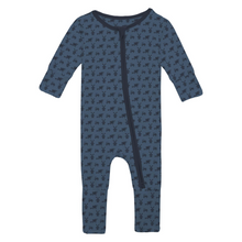 Load image into Gallery viewer, Denim Tractors &amp; Windmills Convertible Footie
