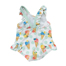 Load image into Gallery viewer, Ice Cream Cone Swimsuit &amp; Sun Hat 2pc Set
