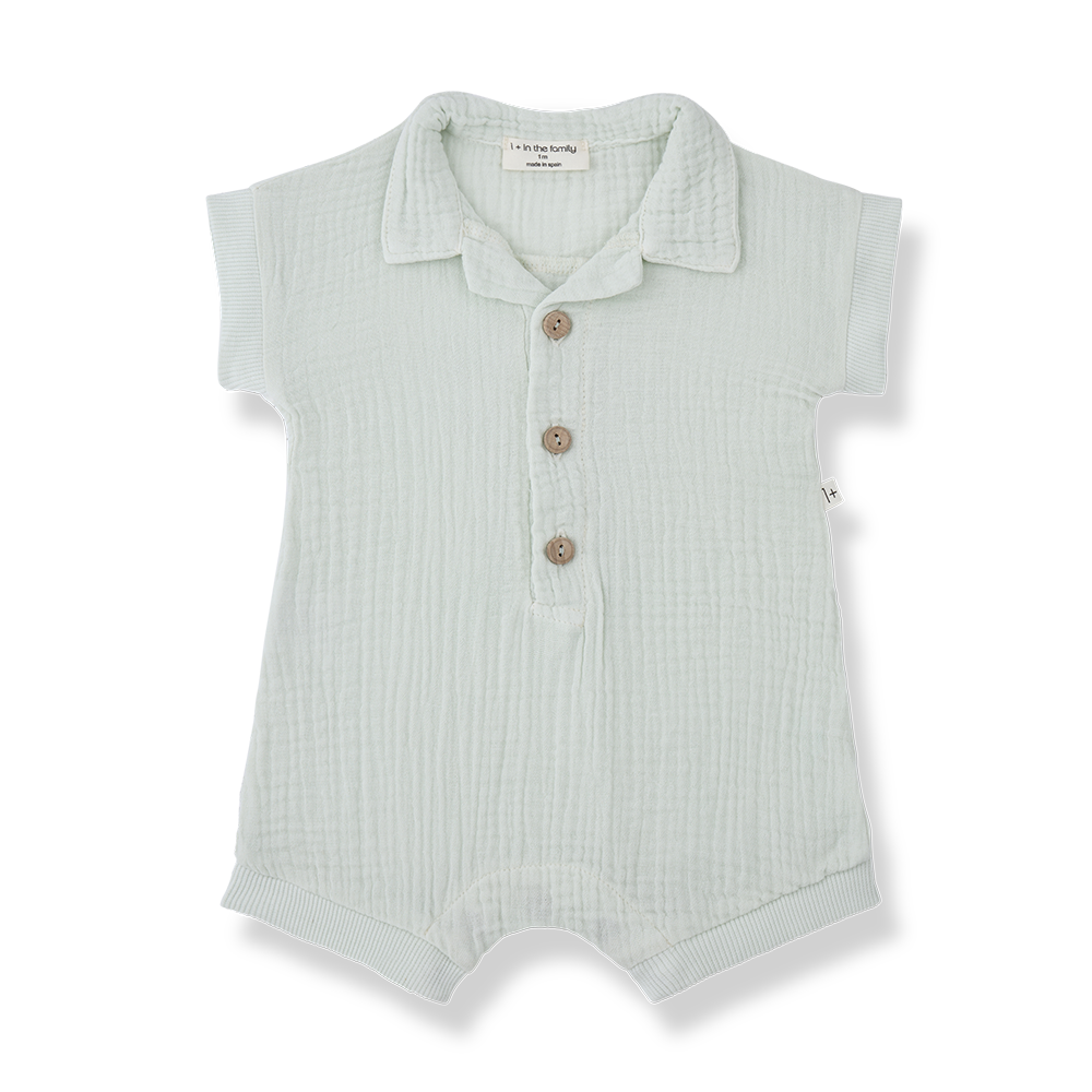 VITTORIO Pale Mint Shortie Romper