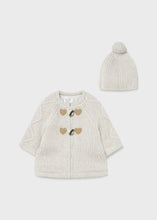 Load image into Gallery viewer, Ivory Knit Jacket &amp; Hat Set
