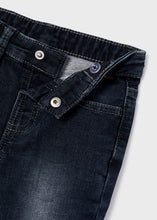 Load image into Gallery viewer, Black Slim Fit Soft Denim Pant
