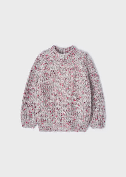 Cranberry Speckle Knit Sweater