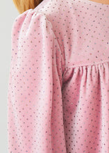 Load image into Gallery viewer, Pink Blush Glitter Polka Dot Velvet Dress

