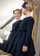 Load image into Gallery viewer, Navy Jacquard Knitted Dress
