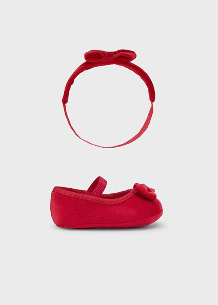 Mistletoe Red Shoe & Headband Set