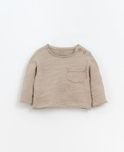 Load image into Gallery viewer, Taupe Ribbed Pocket Top
