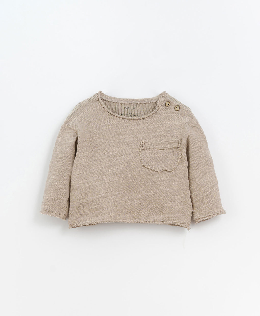 Taupe Ribbed Pocket Top