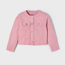 Load image into Gallery viewer, Pink Frayed Denim Jacket
