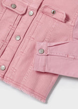 Load image into Gallery viewer, Pink Frayed Denim Jacket
