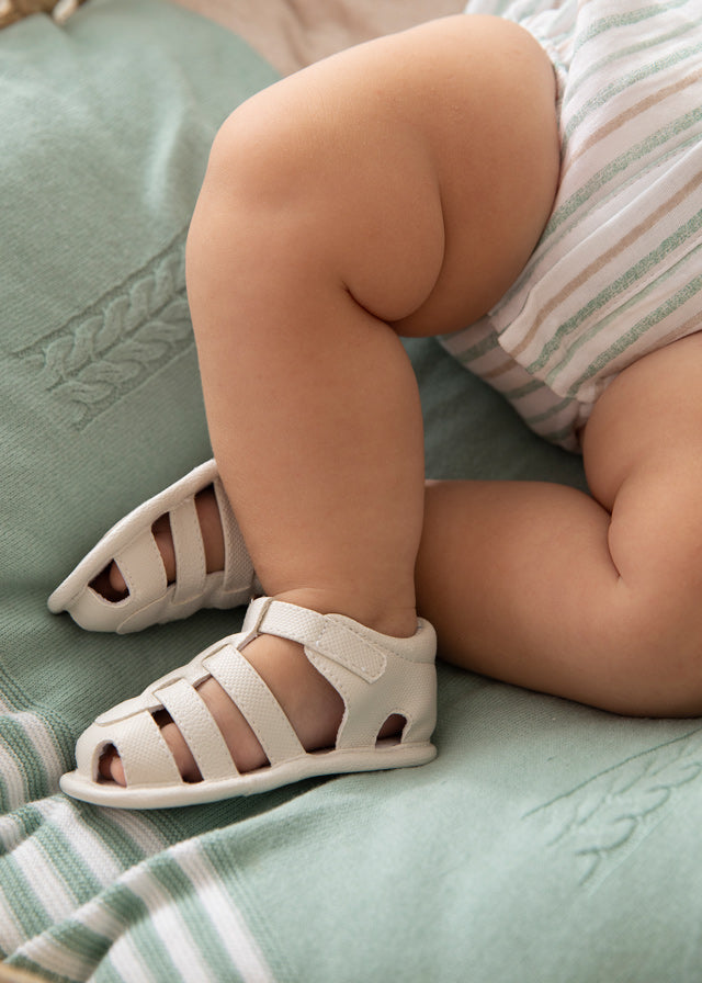 Natural Velcro Baby Sandal