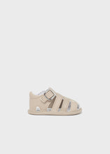 Load image into Gallery viewer, Taupe Velcro Baby Sandal
