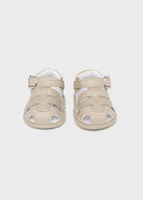 Load image into Gallery viewer, Taupe Velcro Baby Sandal
