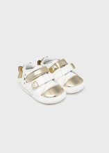 Load image into Gallery viewer, Gold Butterfly Velcro Baby Shoe
