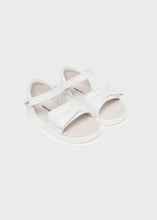 Load image into Gallery viewer, White Shimmer Bow Sandal
