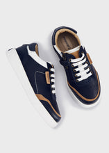 Load image into Gallery viewer, Navy Zipper Sneaker
