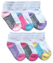 Load image into Gallery viewer, Pink Mix Colorblock 6pk Sock
